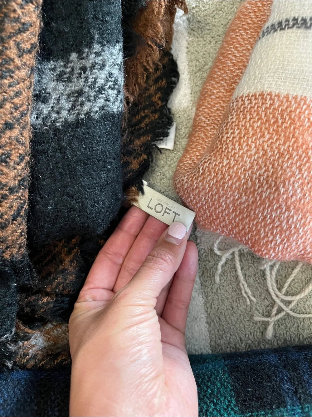 The Loft Soft knit chunky scarves bundle